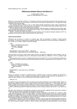 Differences Between Oberon and Oberon–2