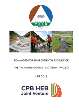 The Transmission Gully Motorway Project: CPB HEB Joint Venture