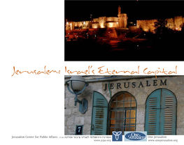 Jerusalem: Israel's Eternal Capital