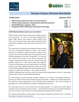 NSD Newsletter January 2015 Final