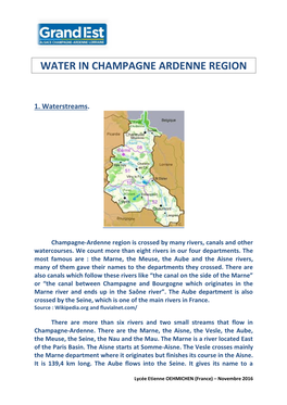 Water in Champagne Ardenne Region