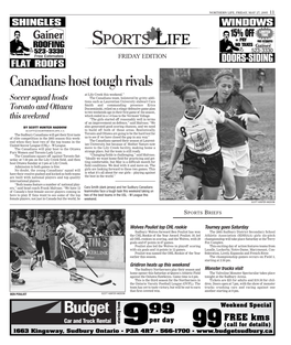 Canadians Host Tough Rivals