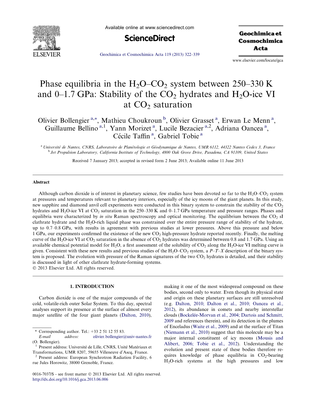 1.7Gpa: Stability of the CO2 Hydrates And