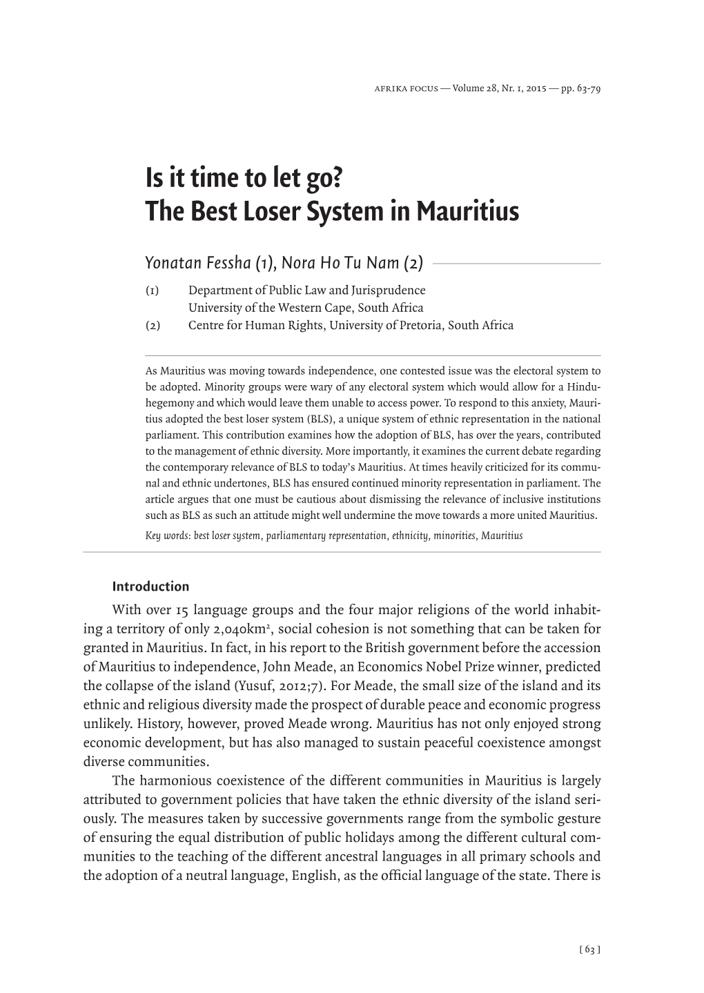 The Best Loser System in Mauritius