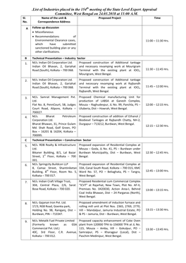 Meeting of the State Level Expert Appraisal Committee, West Bengal on 24.03.2018 at 11:00 A.M