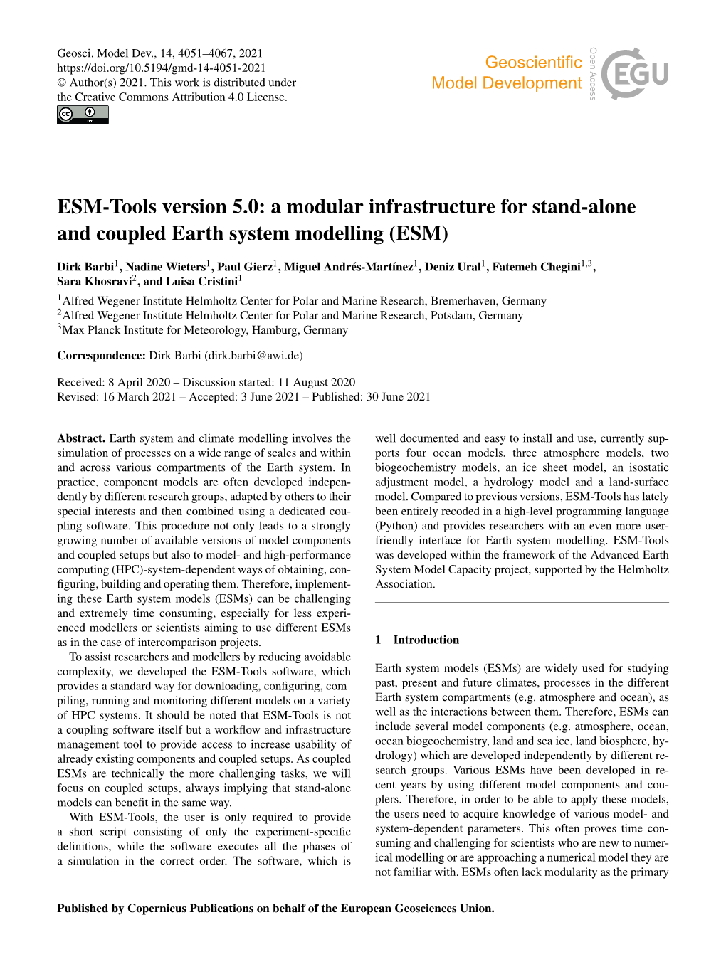 ESM-Tools Version 5.0: a Modular Infrastructure for Stand-Alone and Coupled Earth System Modelling (ESM)