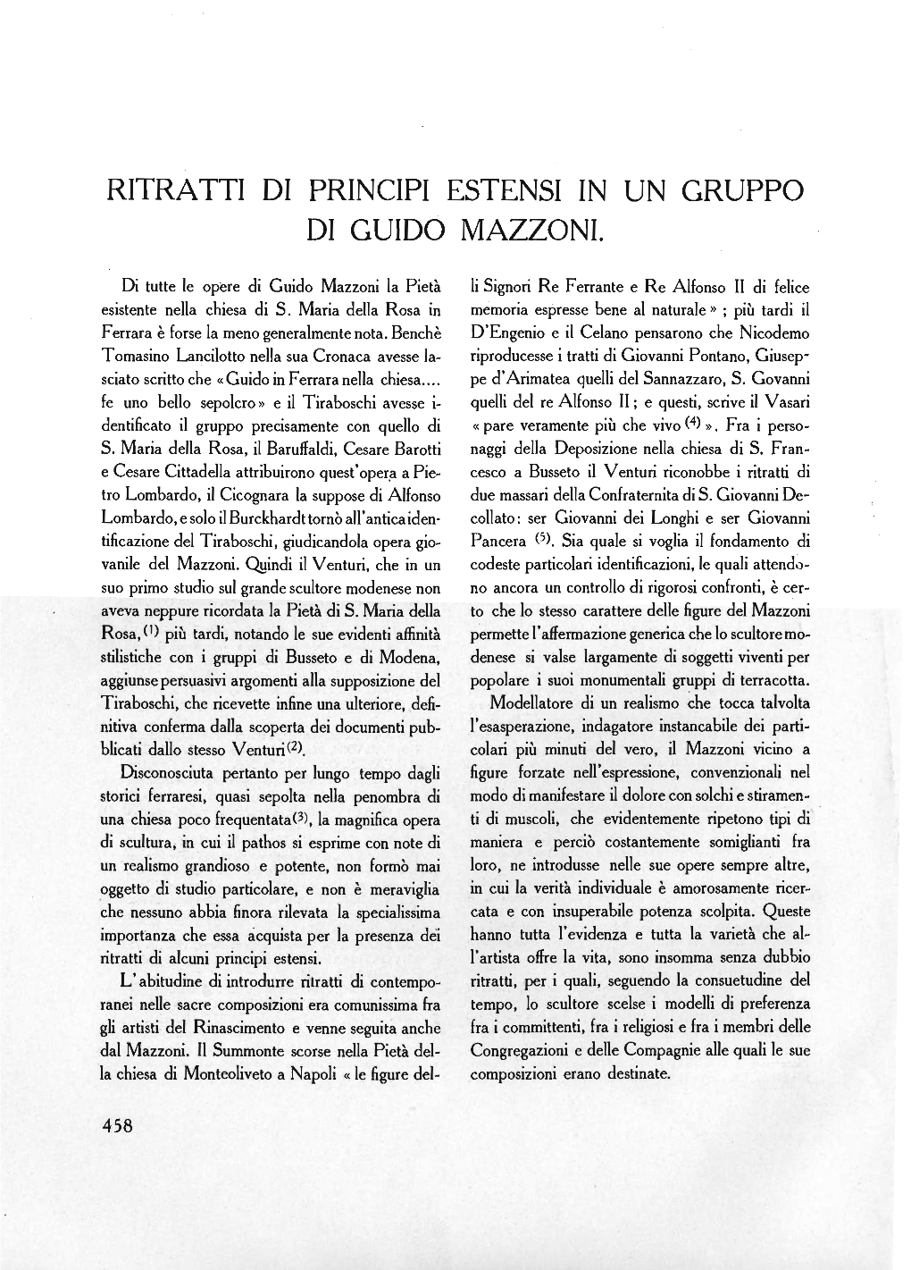 Ritratti Di Principi Estensi in Un Gruppo Di Guido Mazzoni