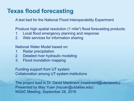 Texas Flood Forecasting