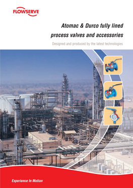 Atomac & Durco Fully Lined Process Valves and Accessories Brochure