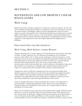 Section 2: References and Low Dropout Linear Regulators