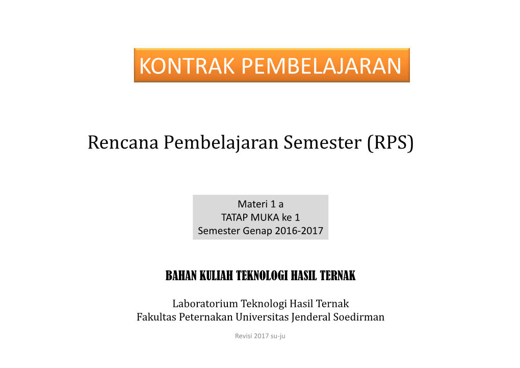 Kontrak Pembelajaran