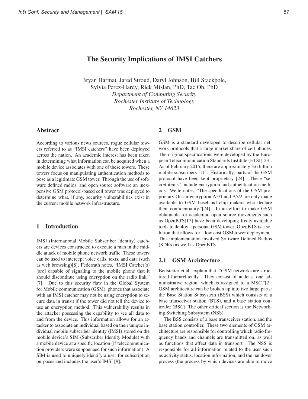 The Security Implications of IMSI Catchers