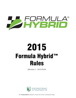 2015 Formula Hybrid Rules