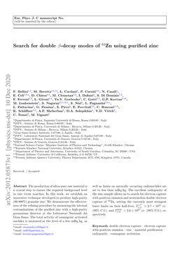 Search for Double Β-Decay Modes of 64Zn Using Purified Zinc