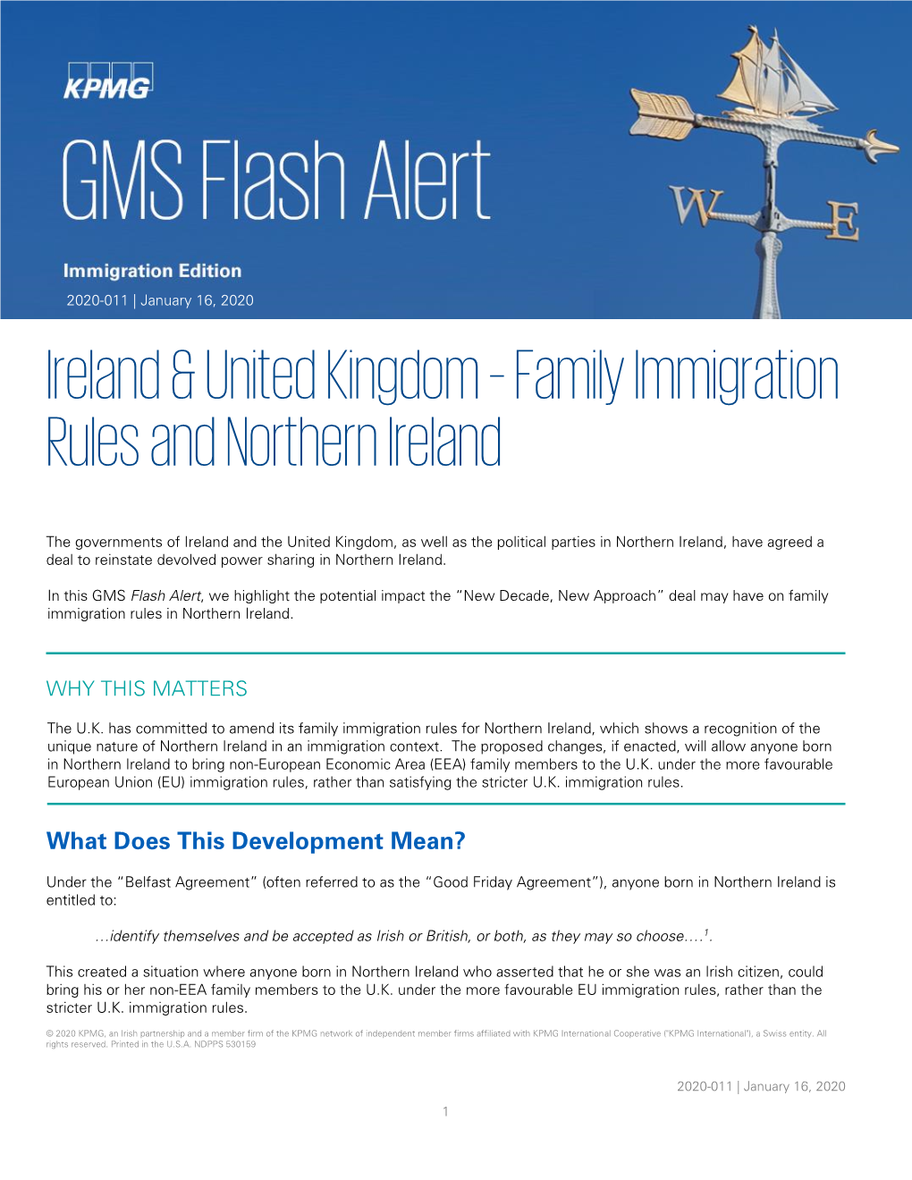 Family Immigration Rules and Northern Ireland