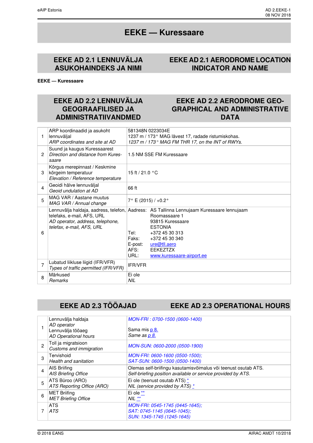 Eeke-1 08 Nov 2018