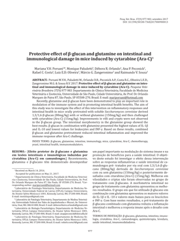 Protective Effect of Β-Glucan and Glutamine on Intestinal and Immunological Damage in Mice Induced by Cytarabine (Ara-C)1
