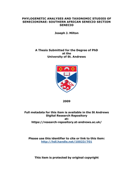 Joseph J Milton Phd Thesis