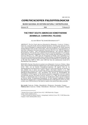 Comunicaciones Paleontologicas