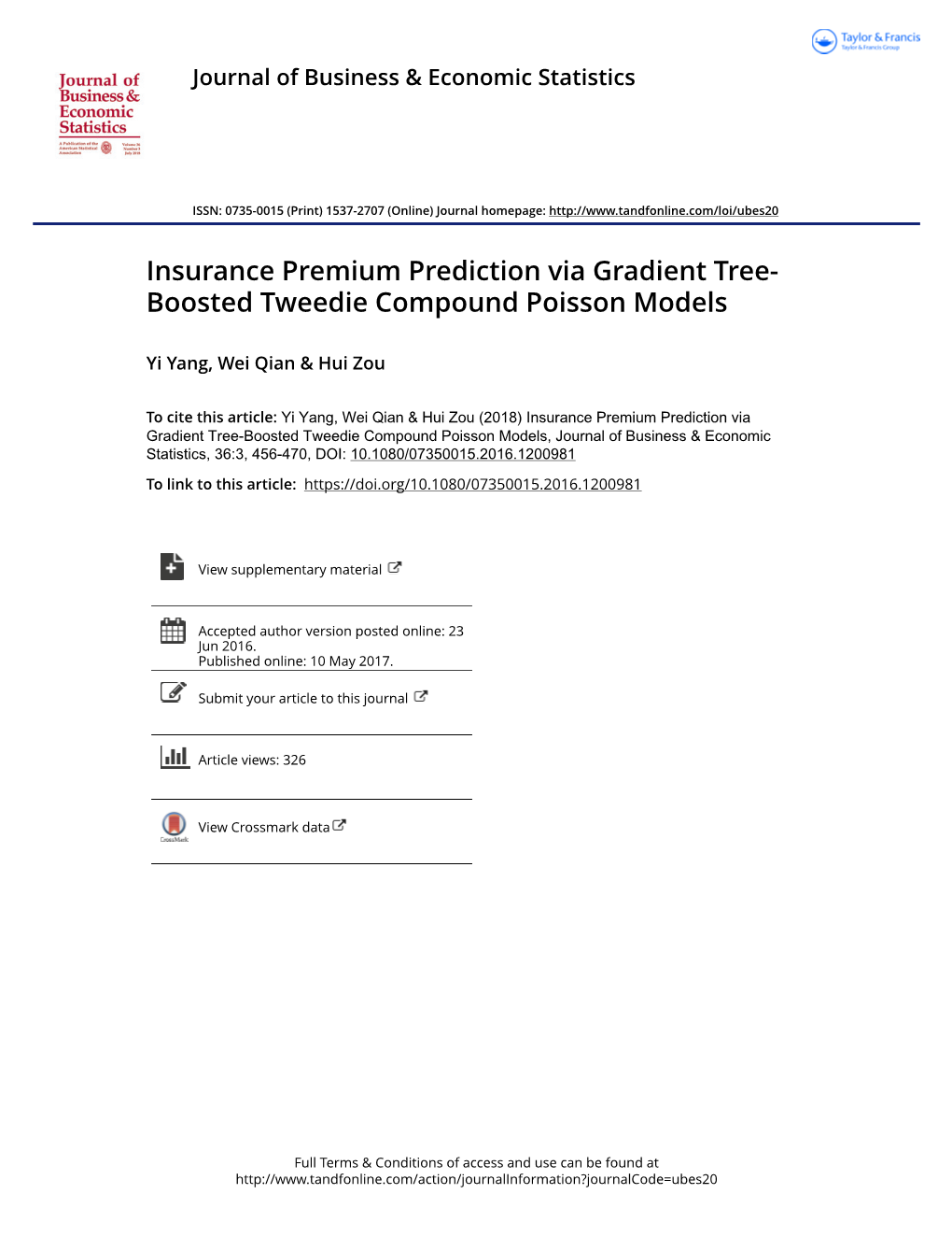 Insurance Premium Prediction Via Gradient Tree- Boosted Tweedie Compound Poisson Models