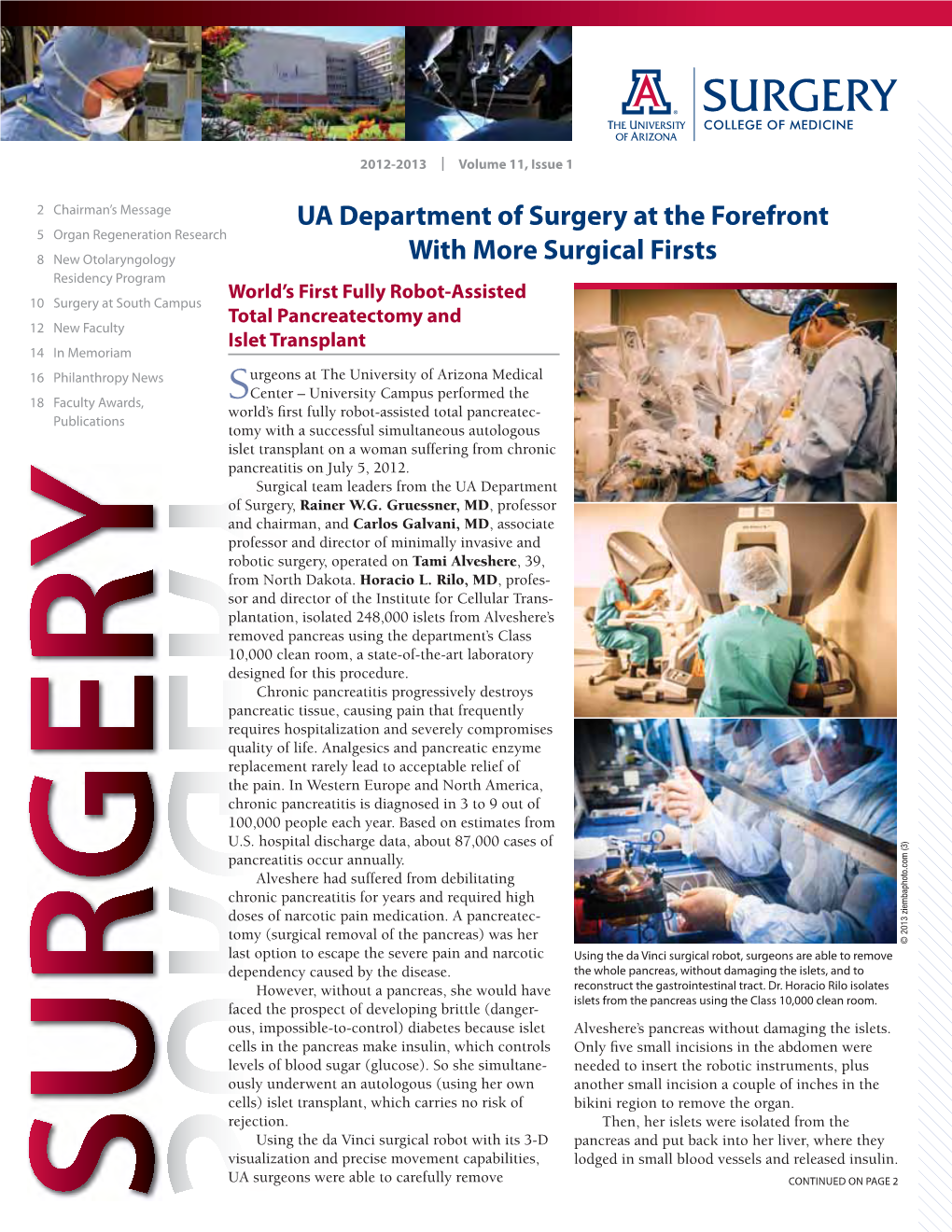 UA Department of Surgery at the Forefront with More Surgical Firsts