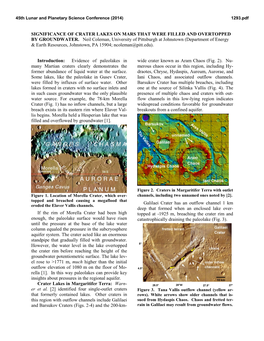 Significance of Crater Lakes on Mars That Were Filled and Overtopped by Groundwater