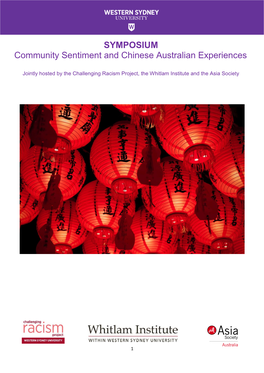 SYMPOSIUM Community Sentiment and Chinese Australian Experiences