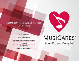 Community Services Report 2014 – 2015