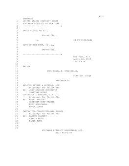 Court Transcript from 4/22/13