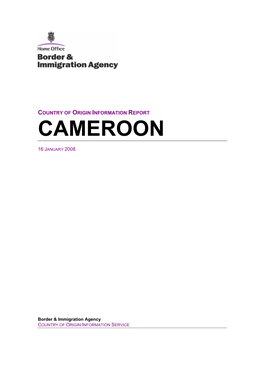 Country of Origin Information Report Cameroon January 2008
