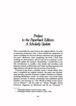 Preface to the Paperback Edition: a Scholarly Update