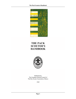 The Pack Scouter's Handbook