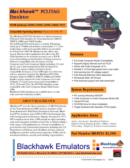 Blackhawk™ PCI JTAG Emulator