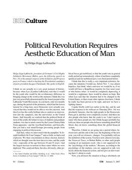 Political Revolution Requires Aesthetic Education of Man