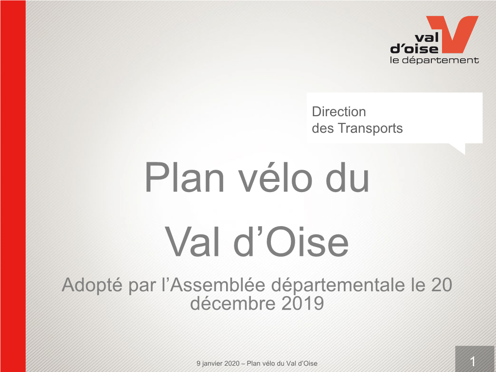 Plan Vélo Du Val D'oise