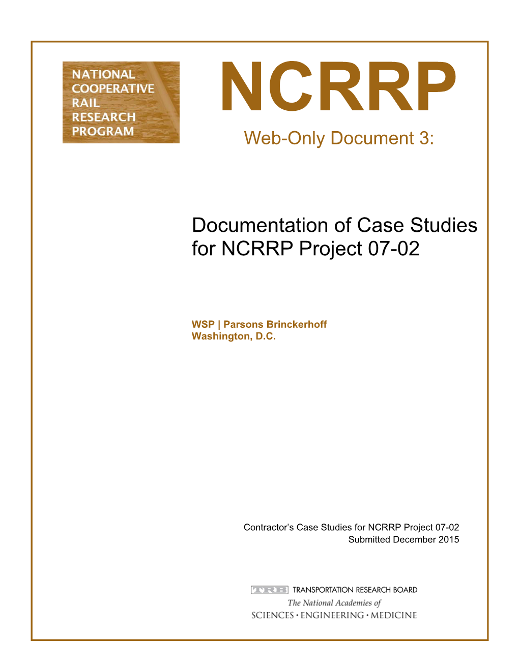 NCRRP Web-Only Document 3