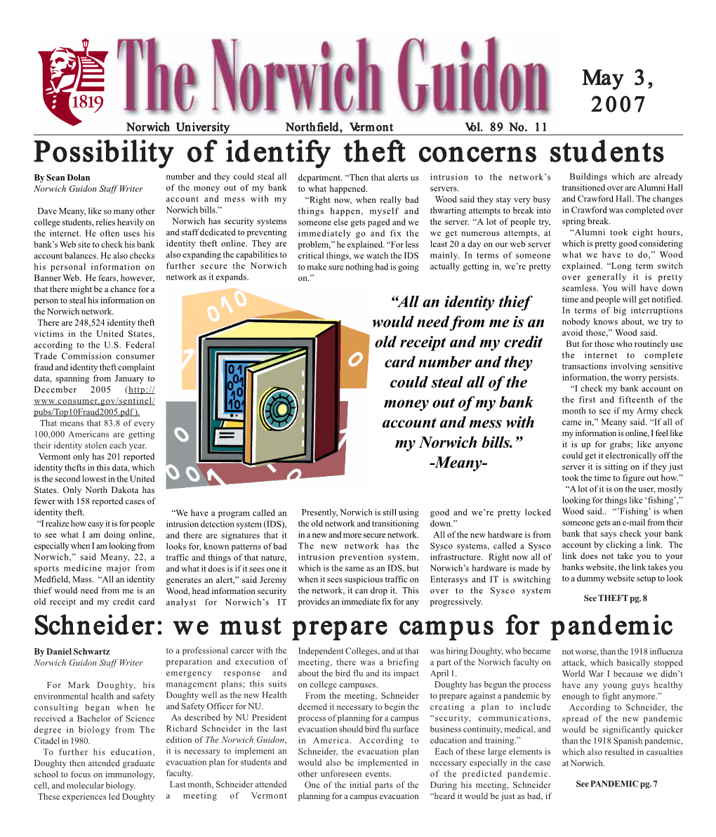 Norwich Guidon Issue #5 (12-8-05) 12 Pg