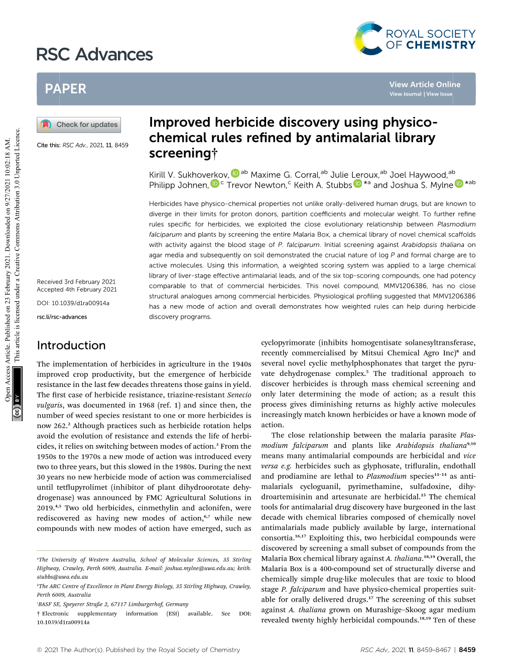 Improved Herbicide Discovery Using Physico-Chemical Rules Refined By