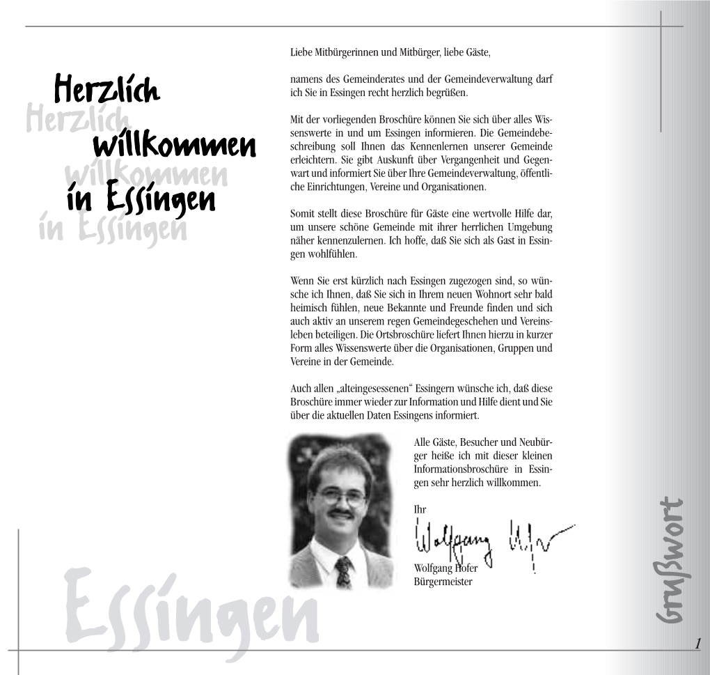 Herzlich Willkommen in Essingen Herzlich Willkommen