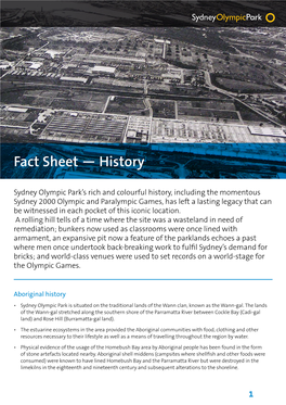 History Fact Sheet