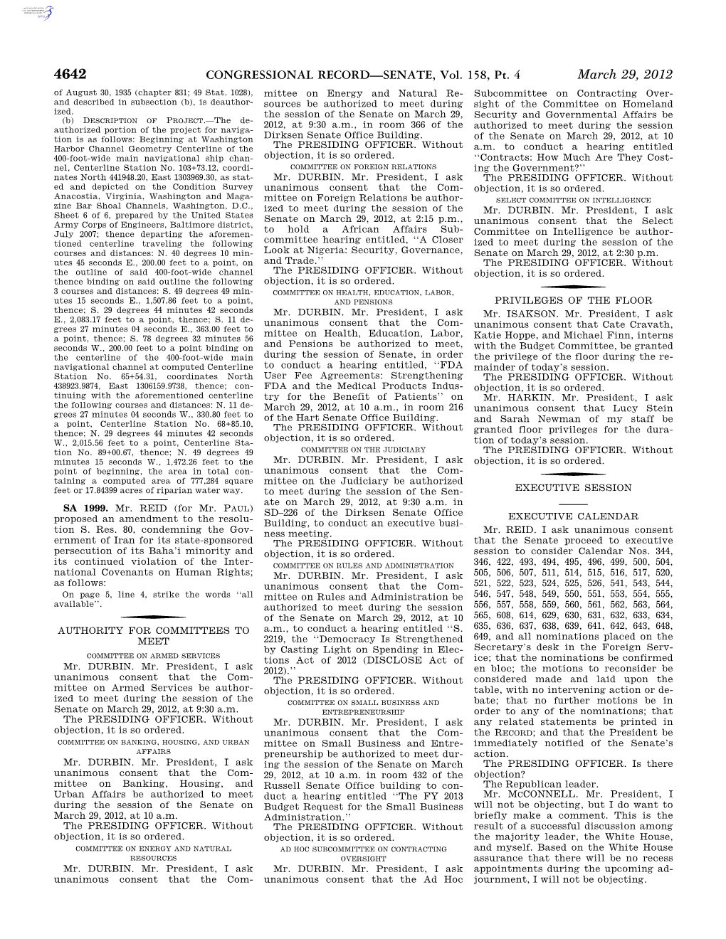 CONGRESSIONAL RECORD—SENATE, Vol. 158, Pt. 4 March 29, 2012 of August 30, 1935 (Chapter 831; 49 Stat