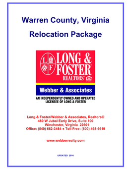Warren County, Virginia Relocation Package