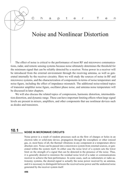 Noise and Nonlinear Distortion