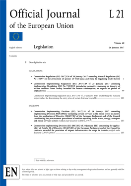 Official Journal L 21 of the European Union