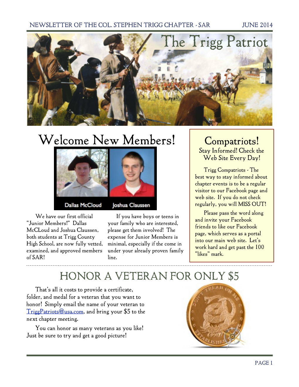 June 2014 Newsletter