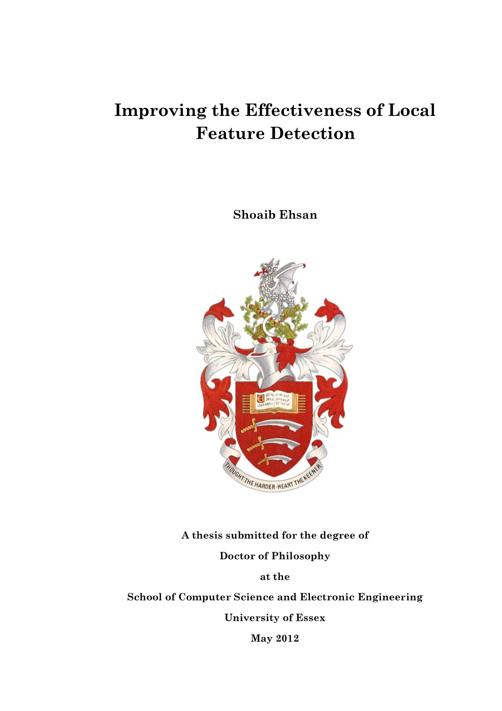 Improving the Effectiveness of Local Feature Detection