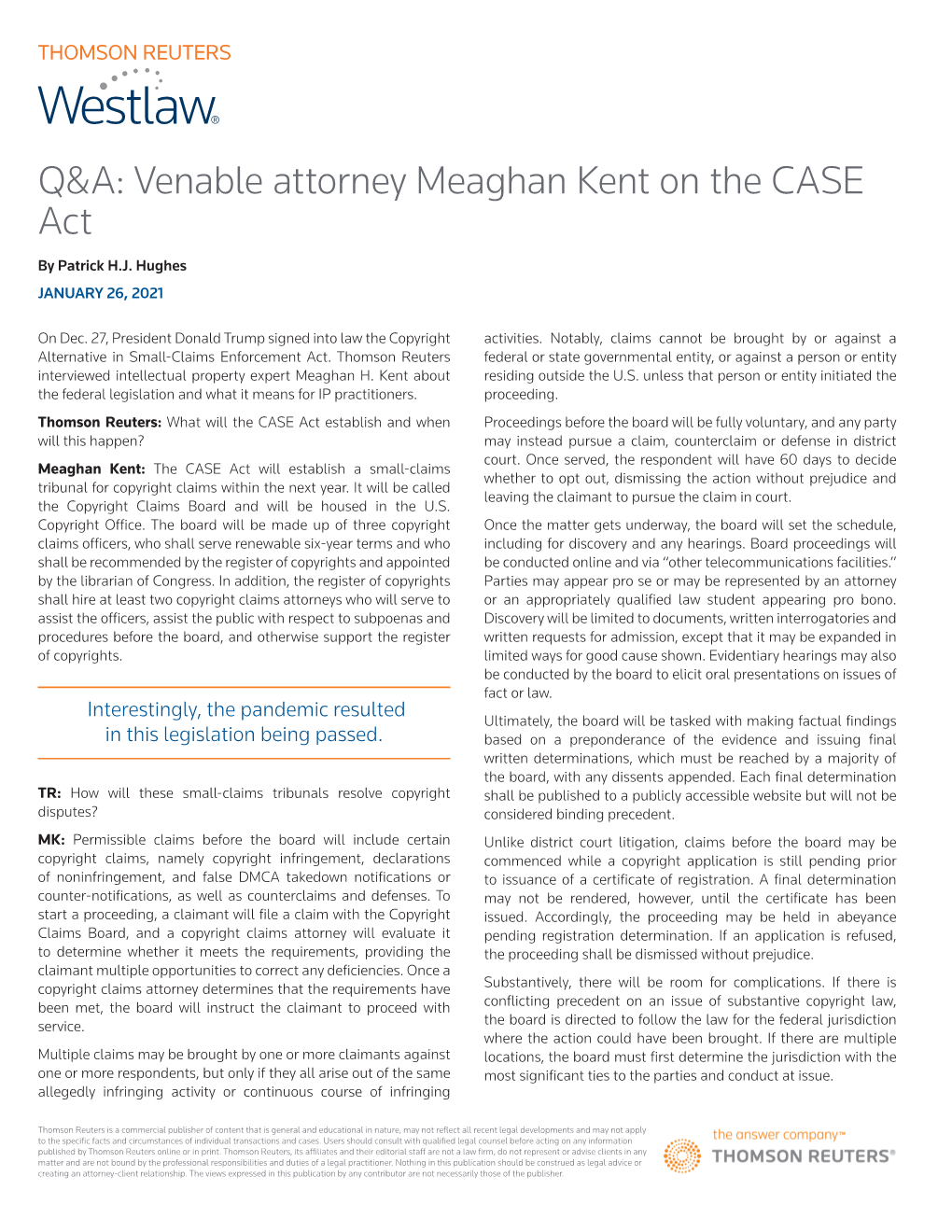 Q&A: Venable Attorney Meaghan Kent on the CASE