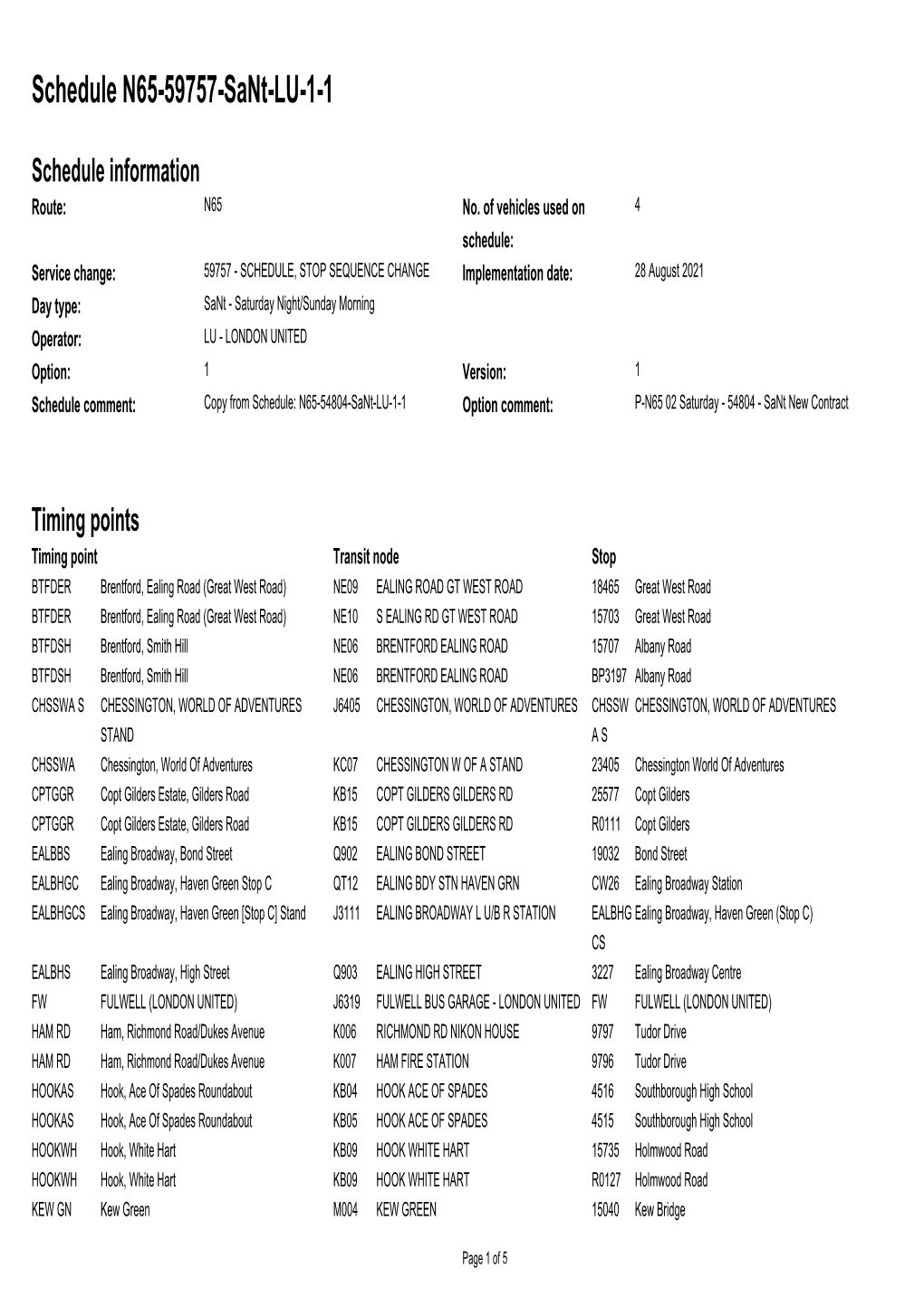 Standard Schedule N65-54804-Sant-LU-1-1