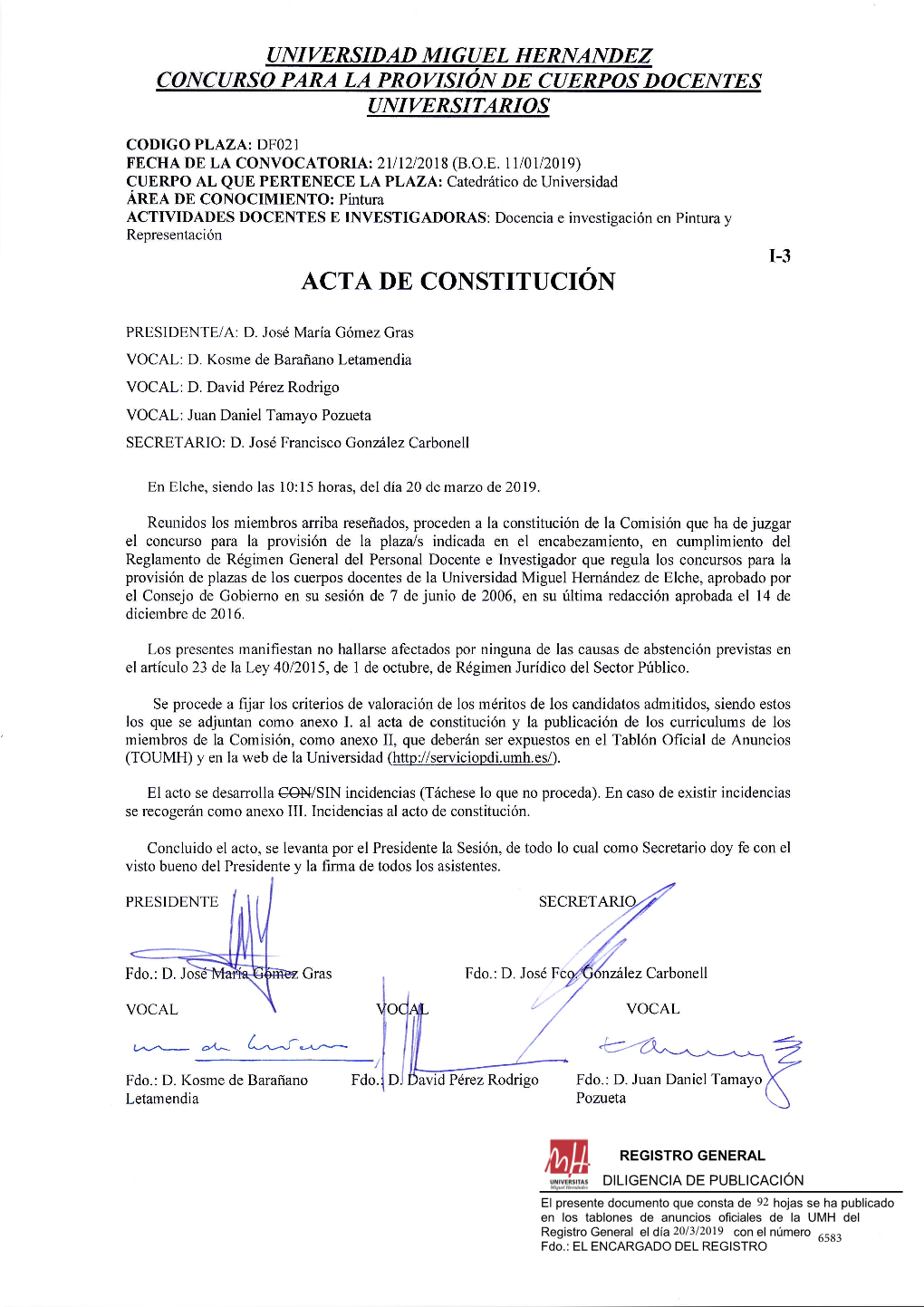 Acta De Constitución