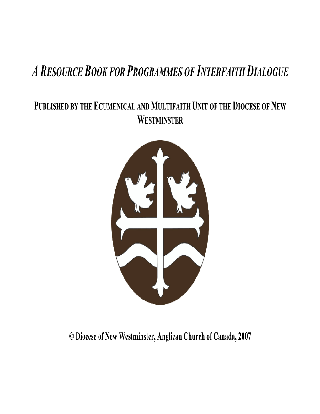 A Resource Book for Programmes of Interfaith Dialogue